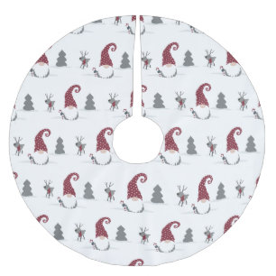 Jupon De Sapin En Polyester Brossé Gnome et Reindeer Scandinavian Tomte design