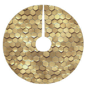 Jupon De Sapin En Polyester Brossé Golden Honeycomb 3D Render Texture