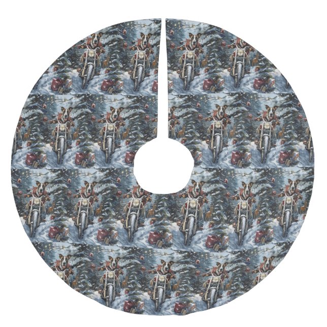 Jupon De Sapin En Polyester Brossé Grand chien Danse équitation moto Noël (Devant)