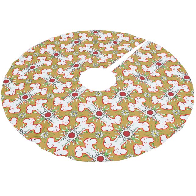 Jupon De Sapin En Polyester Brossé grand dane de noël (Angle)