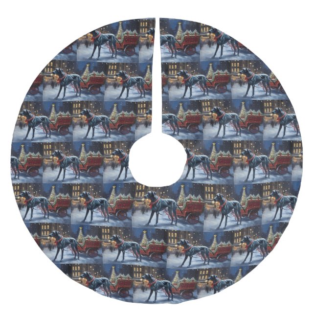 Jupon De Sapin En Polyester Brossé Grande saison de Noël Dane (Devant)