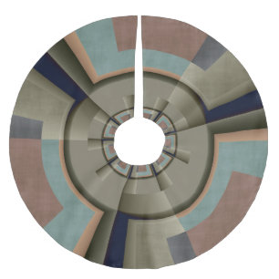 Jupon De Sapin En Polyester Brossé Graphisme d'art fractal de l'harmonie des couleurs
