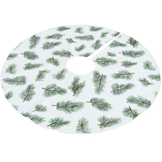 Jupon De Sapin En Polyester Brossé Green Christmas Pine Tree  (Angle)