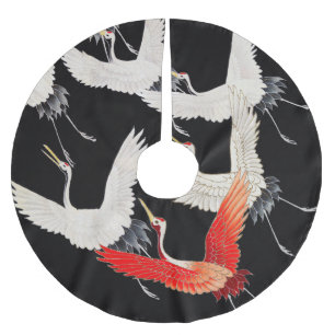 Jupon De Sapin En Polyester Brossé Grues volantes : Japonais Bird Kimono Art