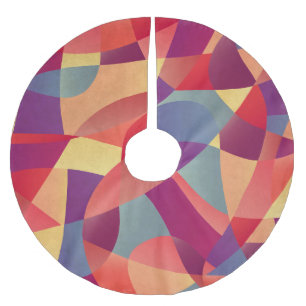 Jupon De Sapin En Polyester Brossé Grunge coloré : Arrière - plan des triangles géomé