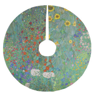 Jupon De Sapin En Polyester Brossé Gustav Klimt - Jardin de campagne avec tournesols