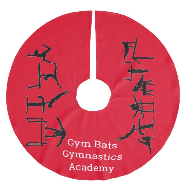 Jupon De Sapin En Polyester Brossé Gymnastique Académie Skirt Arbre de Noël (Devant)