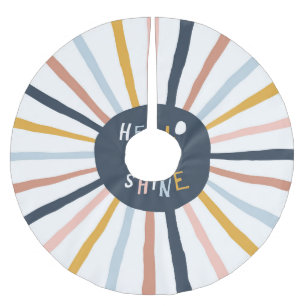 Jupon De Sapin En Polyester Brossé Hello Sunshine : Typographie enfantine colorée
