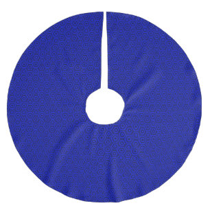 Jupon De Sapin En Polyester Brossé Hexagones bleus imbriqués