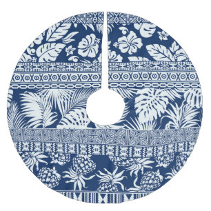 Jupon De Sapin En Polyester Brossé Hibiscus, feuille : papier peint décoratif hawaïen