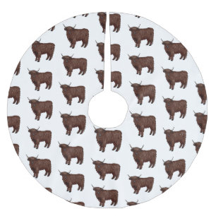 Jupon De Sapin En Polyester Brossé Highland cow