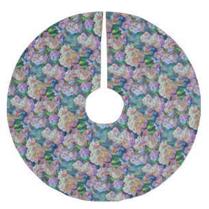 Jupon De Sapin En Polyester Brossé Hydrangée artistique Hortensia Art Abstrait floral