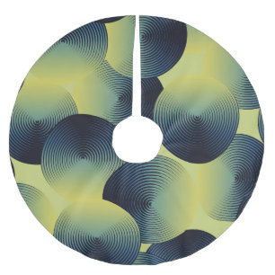Jupon De Sapin En Polyester Brossé illusion optique, cercles linéaires, motif continu