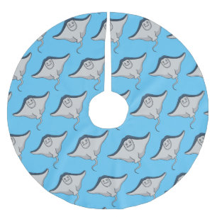 Jupon De Sapin En Polyester Brossé Illustration de cartoon de poisson raie pastenague