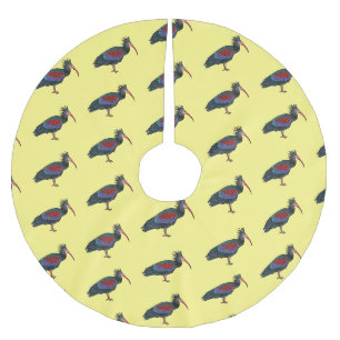 Jupon De Sapin En Polyester Brossé illustration de dessin animé d'ibis chauve du Nord