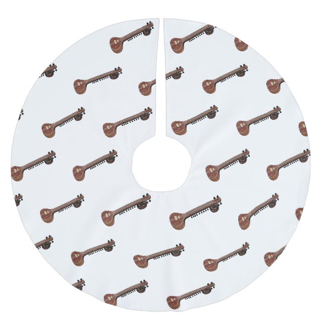 Jupon De Sapin En Polyester Brossé Illustration de dessin de Sitar (Devant)