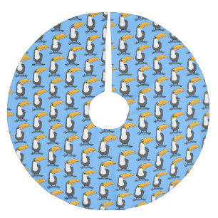 Jupon De Sapin En Polyester Brossé Illustration de dessin humoristique du toucan joye