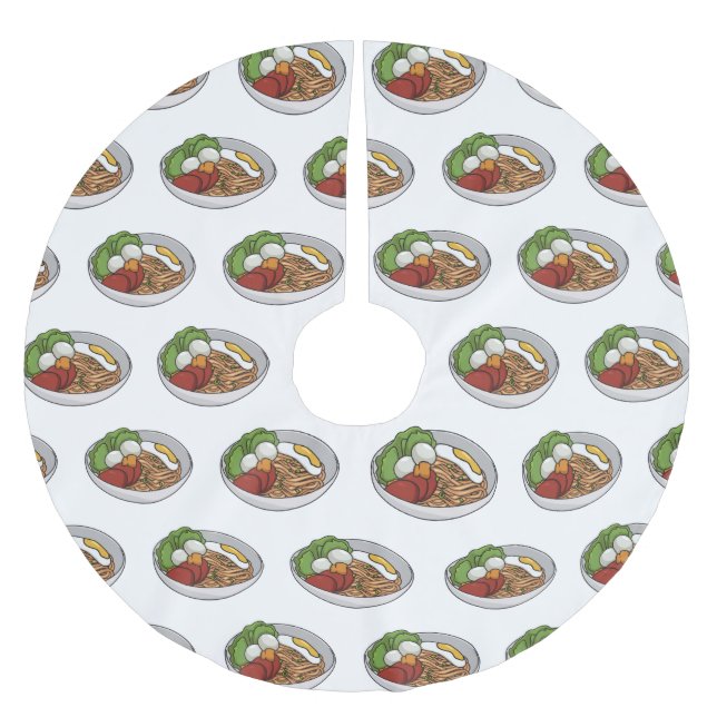 Jupon De Sapin En Polyester Brossé Illustration de dessin sur les nouilles (Devant)