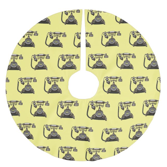 Jupon De Sapin En Polyester Brossé Illustration de dessin téléphonique (Devant)