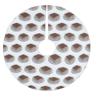 Jupon De Sapin En Polyester Brossé Illustration de gâteau de Tiramisu