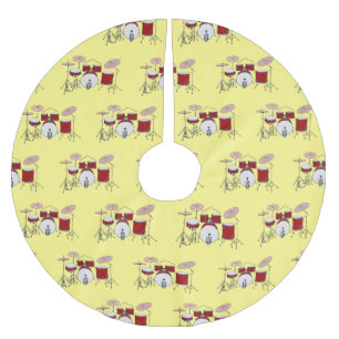 Jupon De Sapin En Polyester Brossé Illustration de kit de batterie