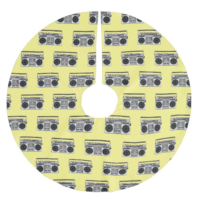 Jupon De Sapin En Polyester Brossé Illustration de la bande dessinée radio (Devant)
