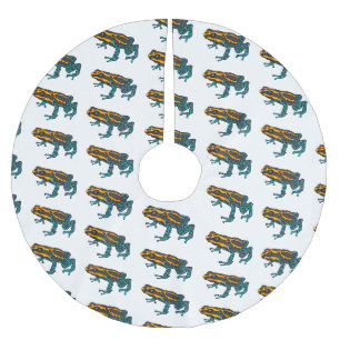 Jupon De Sapin En Polyester Brossé Illustration de la grenouille à fléchettes de pois