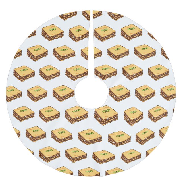 Jupon De Sapin En Polyester Brossé Illustration de Lasagna (Devant)