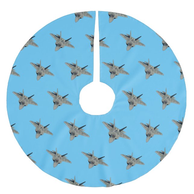 Jupon De Sapin En Polyester Brossé Illustration de l'avion de chasse (Devant)