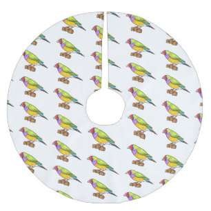 Jupon De Sapin En Polyester Brossé Illustration de l'oiseau de taille gouldienne