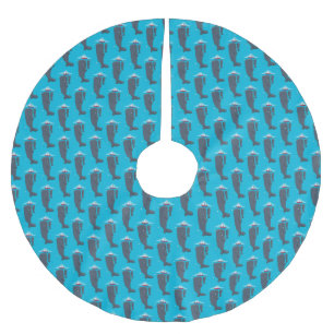 Jupon De Sapin En Polyester Brossé Illustration de mignons baleines et voiliers