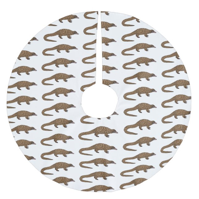 Jupon De Sapin En Polyester Brossé Illustration de pangolin à queue longue (Devant)
