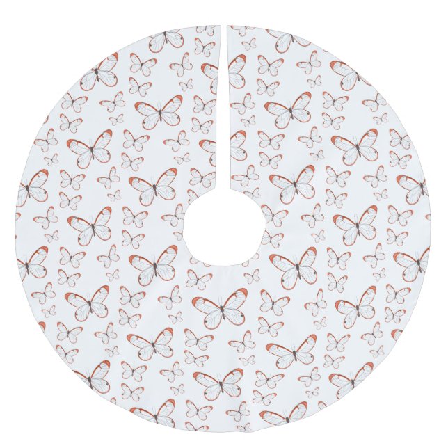 Jupon De Sapin En Polyester Brossé Illustration de papillon en verre (Devant)