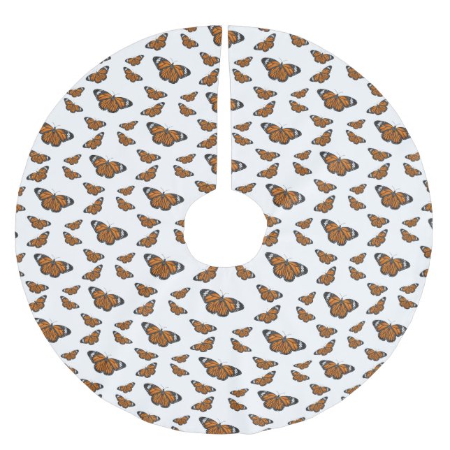 Jupon De Sapin En Polyester Brossé Illustration de papillon monarque (Devant)