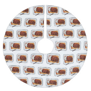 Jupon De Sapin En Polyester Brossé Illustration de poitrine de dinde rôtie