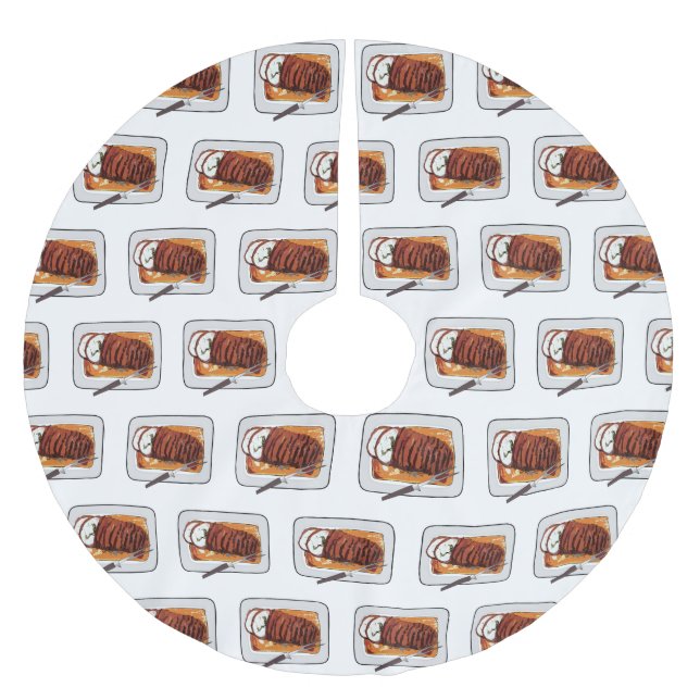 Jupon De Sapin En Polyester Brossé Illustration de poitrine de dinde rôtie (Devant)