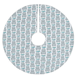 Jupon De Sapin En Polyester Brossé Illustration de saut en hippo mignon