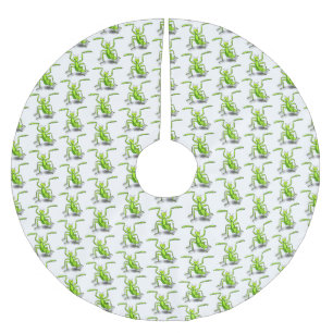 Jupon De Sapin En Polyester Brossé Illustration drôle de mante verte en prière