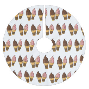 Jupon De Sapin En Polyester Brossé Illustration du cône de crème glacée