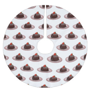 Jupon De Sapin En Polyester Brossé Illustration du gâteau de lave au chocolat