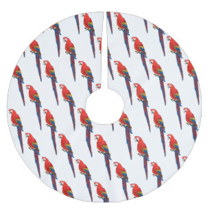 Jupon De Sapin En Polyester Brossé Illustration du perroquet de macaw Scarlet