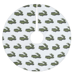 Jupon De Sapin En Polyester Brossé Illustration d'un camion de missiles militaires