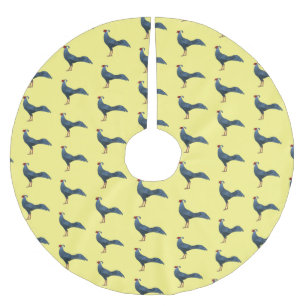 Jupon De Sapin En Polyester Brossé Illustration d'un oiseau siamois victime d'un tir