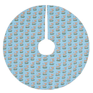 Jupon De Sapin En Polyester Brossé Illustration d'une jolie dessin de cerf de bébé he