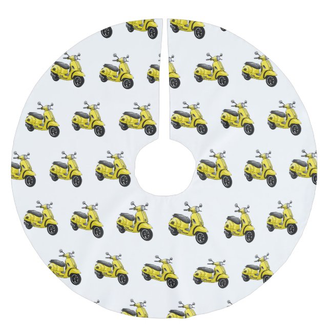 Jupon De Sapin En Polyester Brossé Illustration d'une moto cyclable (Devant)