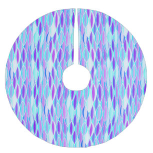 Jupon De Sapin En Polyester Brossé Impression du ruban du milieu du siècle - violet e