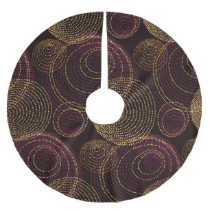 Jupon De Sapin En Polyester Brossé Impression géométrique Or Luxuriante