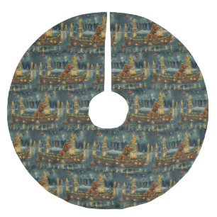 Jupon De Sapin En Polyester Brossé Irish Red Setter Christmas Festive Voyage