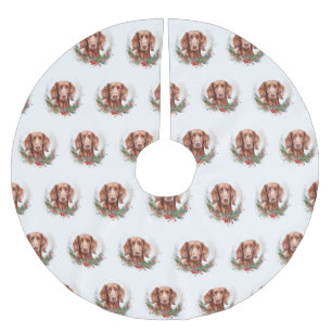 Jupon De Sapin En Polyester Brossé Irlandais Red Setter Festive Wreath Pup