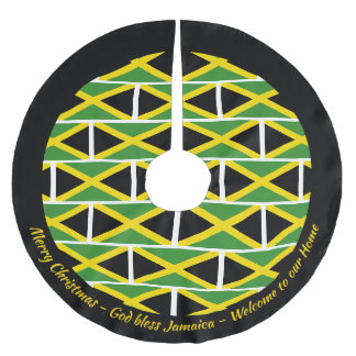 Jupon De Sapin En Polyester Brossé JAMAICA FLAG Patriotique Personnalisez votre texte